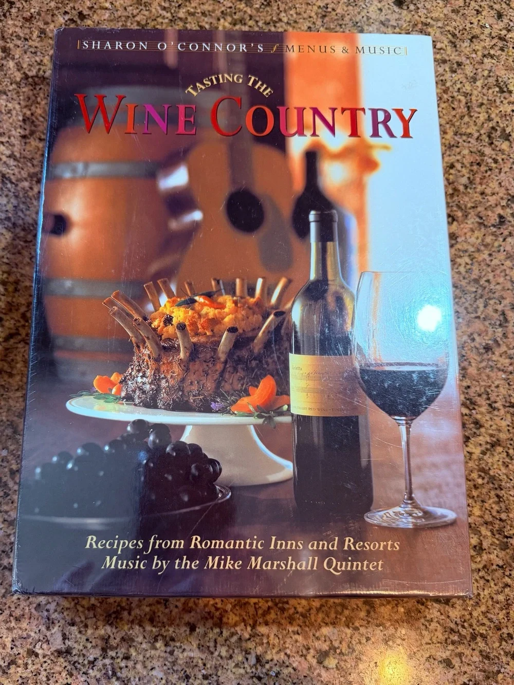 Gourmet Wine Lover’s Gift Set: Vintage Metal Cookbook Stand & NWT Cookbook